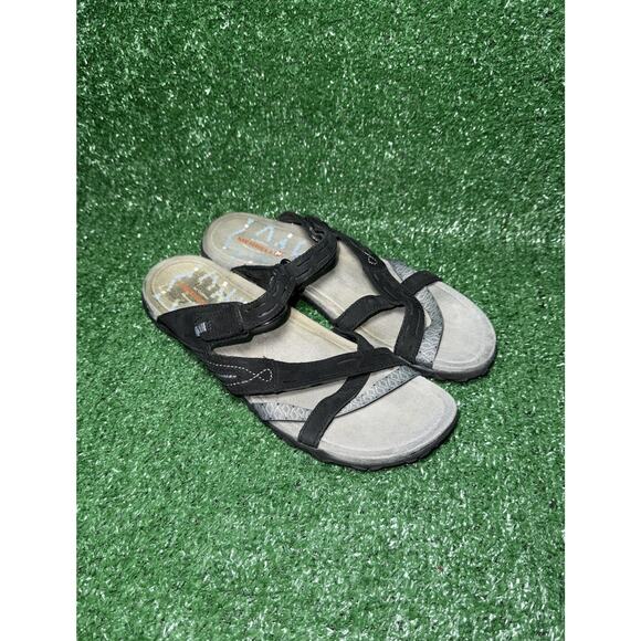 Merrell Terran II Slide Comfort Performance Sandal Women's Size 8 Black Gray - Picture 1 of 8